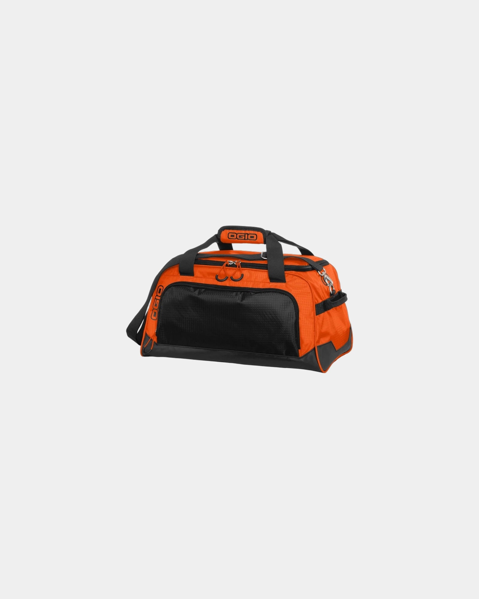 Custom water-resistant 29L duffel bag for travel - Hot Orange/ Black