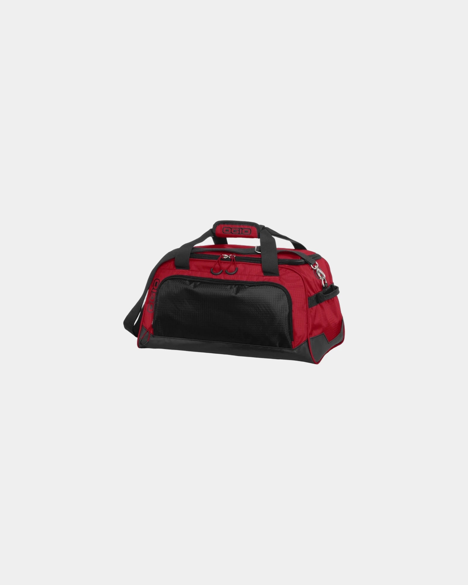 Custom water-resistant 29L duffel bag for travel - Ripped Red/ Black