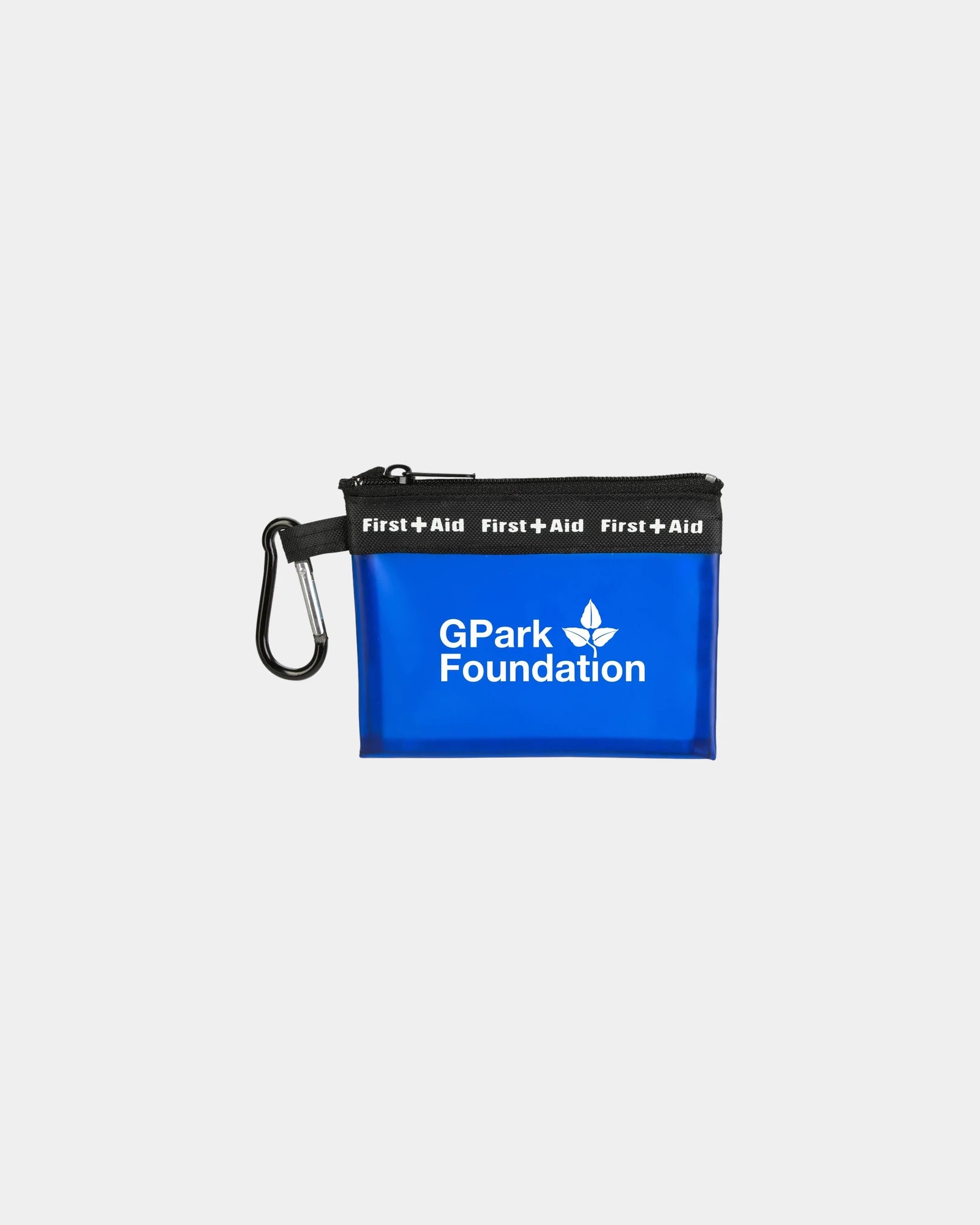Custom 8-piece first aid kit with carabiner pouch - Frosty Blue