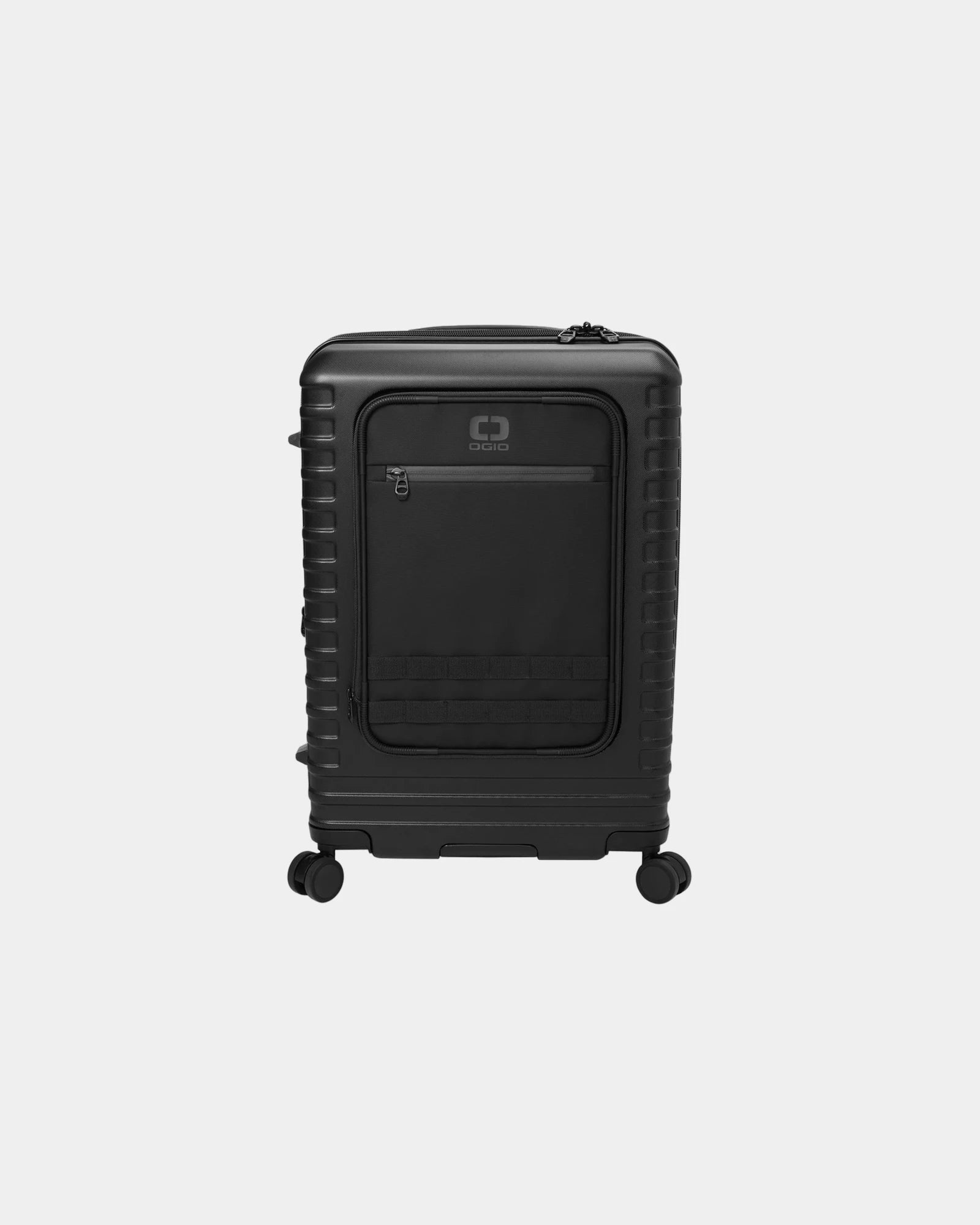 Custom 59L hard shell spinner luggage with 8 wheels - Blacktop