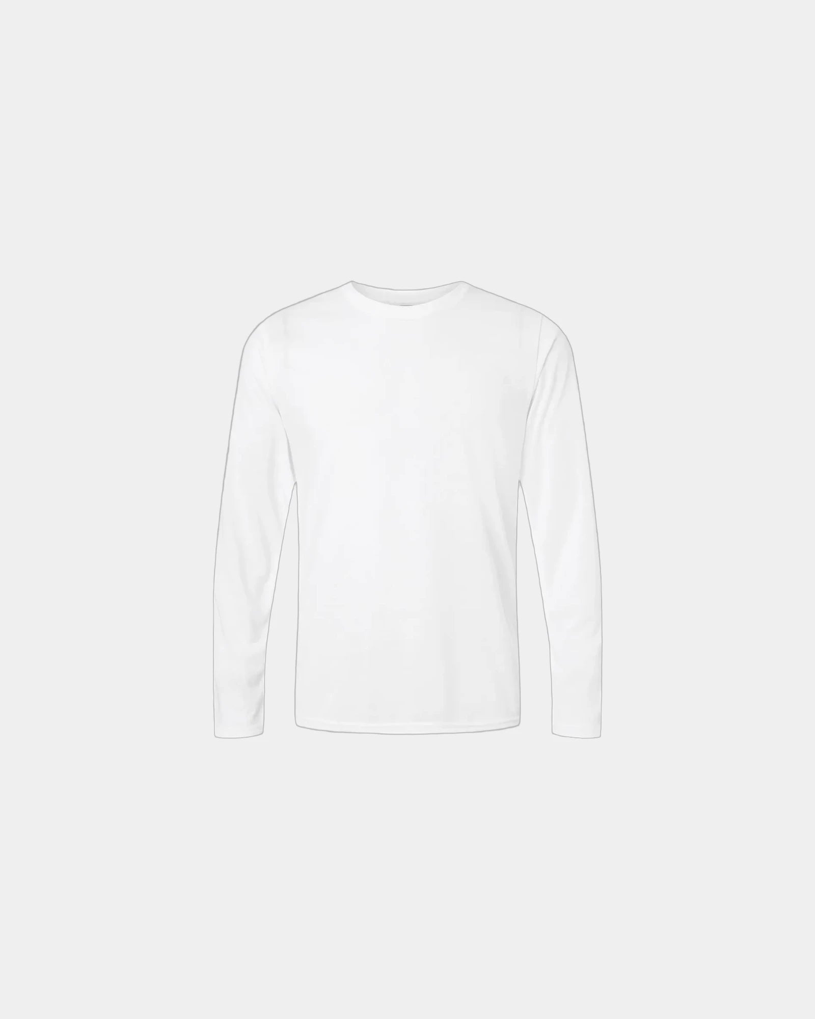 Custom moisture-wicking long sleeve performance tee - White