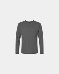 Custom moisture-wicking long sleeve performance tee - Charcoal