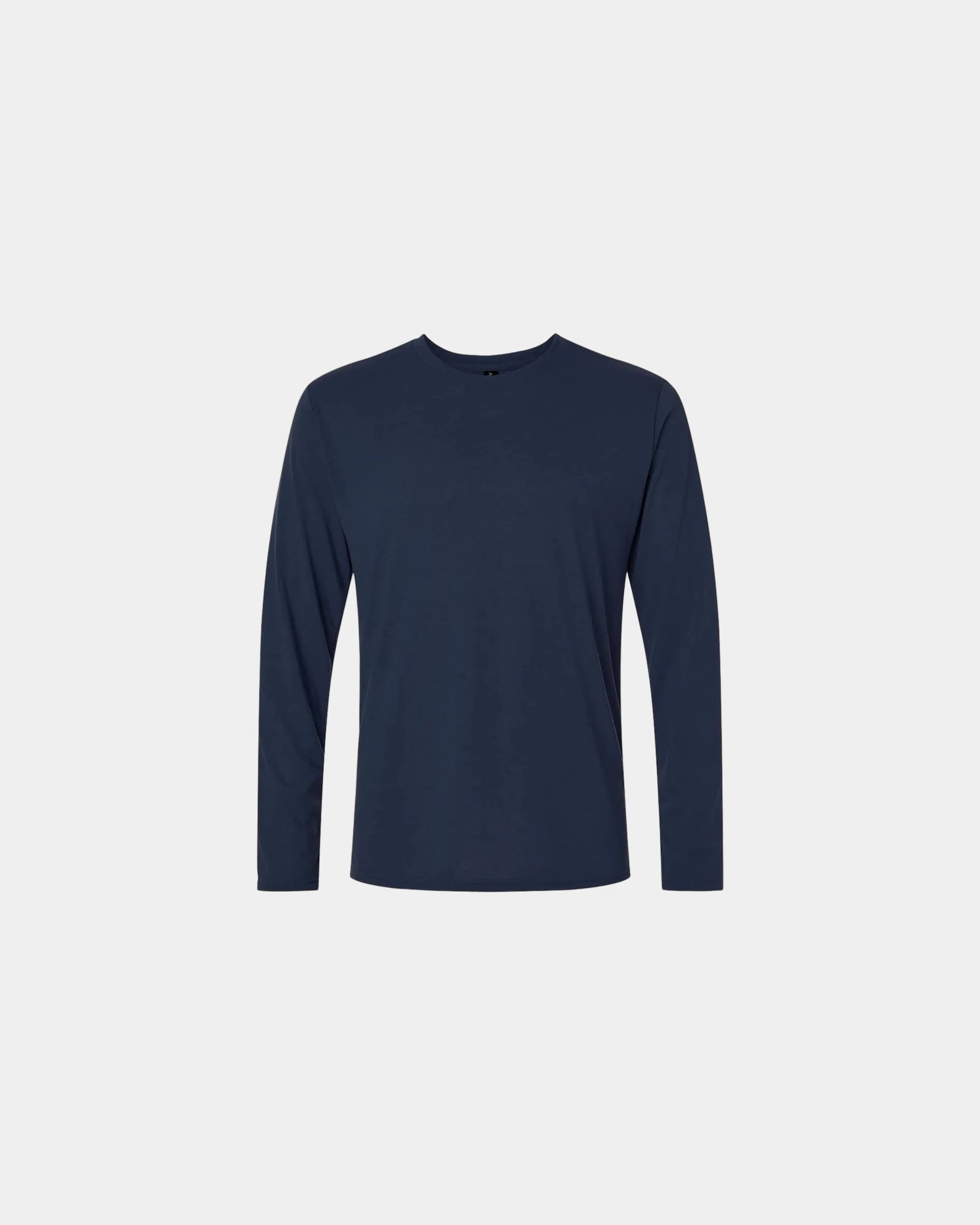 Custom moisture-wicking long sleeve performance tee - Navy