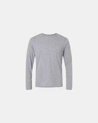 Custom moisture-wicking long sleeve performance tee - Sport Grey