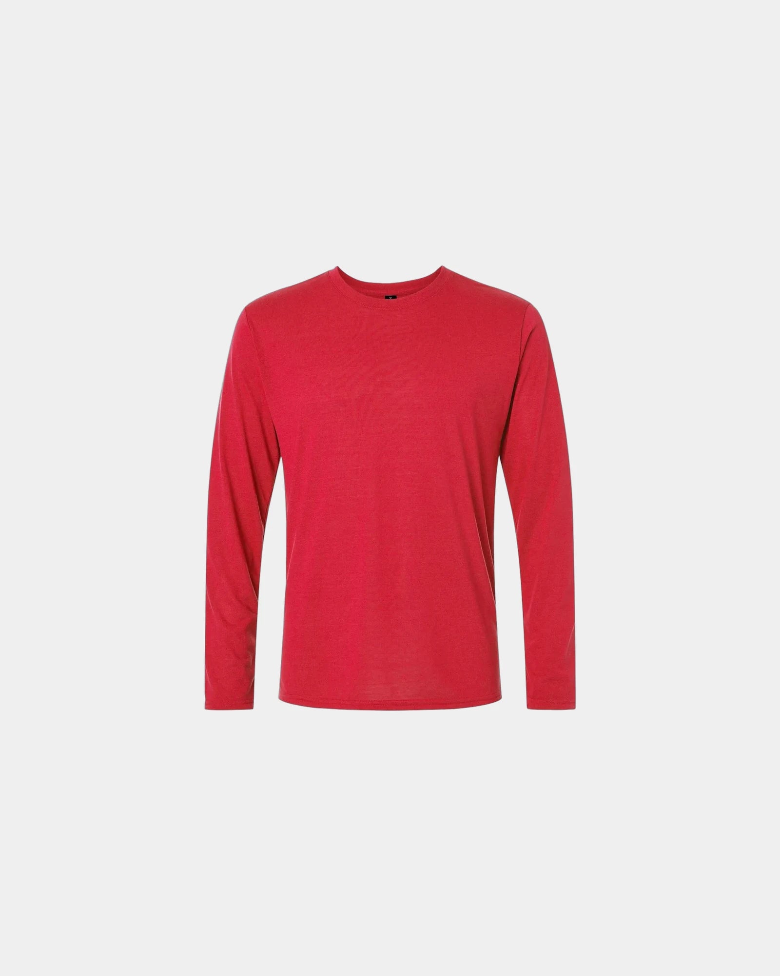 Custom moisture-wicking long sleeve performance tee - Red
