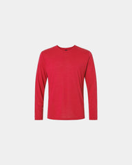 Custom moisture-wicking long sleeve performance tee - Red
