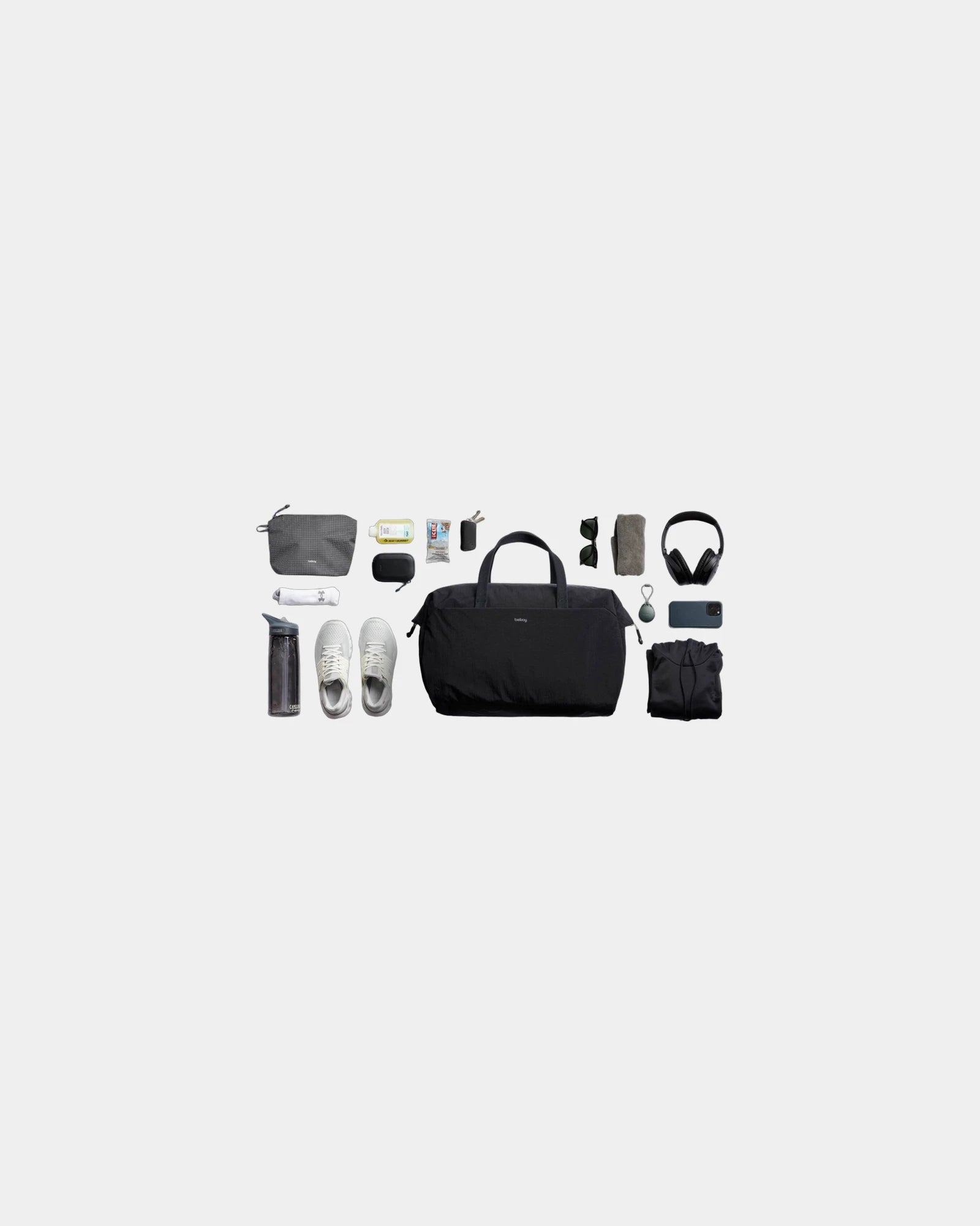 Custom recycled duffle bag Bellroy Lite Recycled Duffle - Black (Bk)