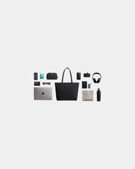 Custom recycled nylon computer tote bag Bellroy Tokyo 13" - Black (Bk)