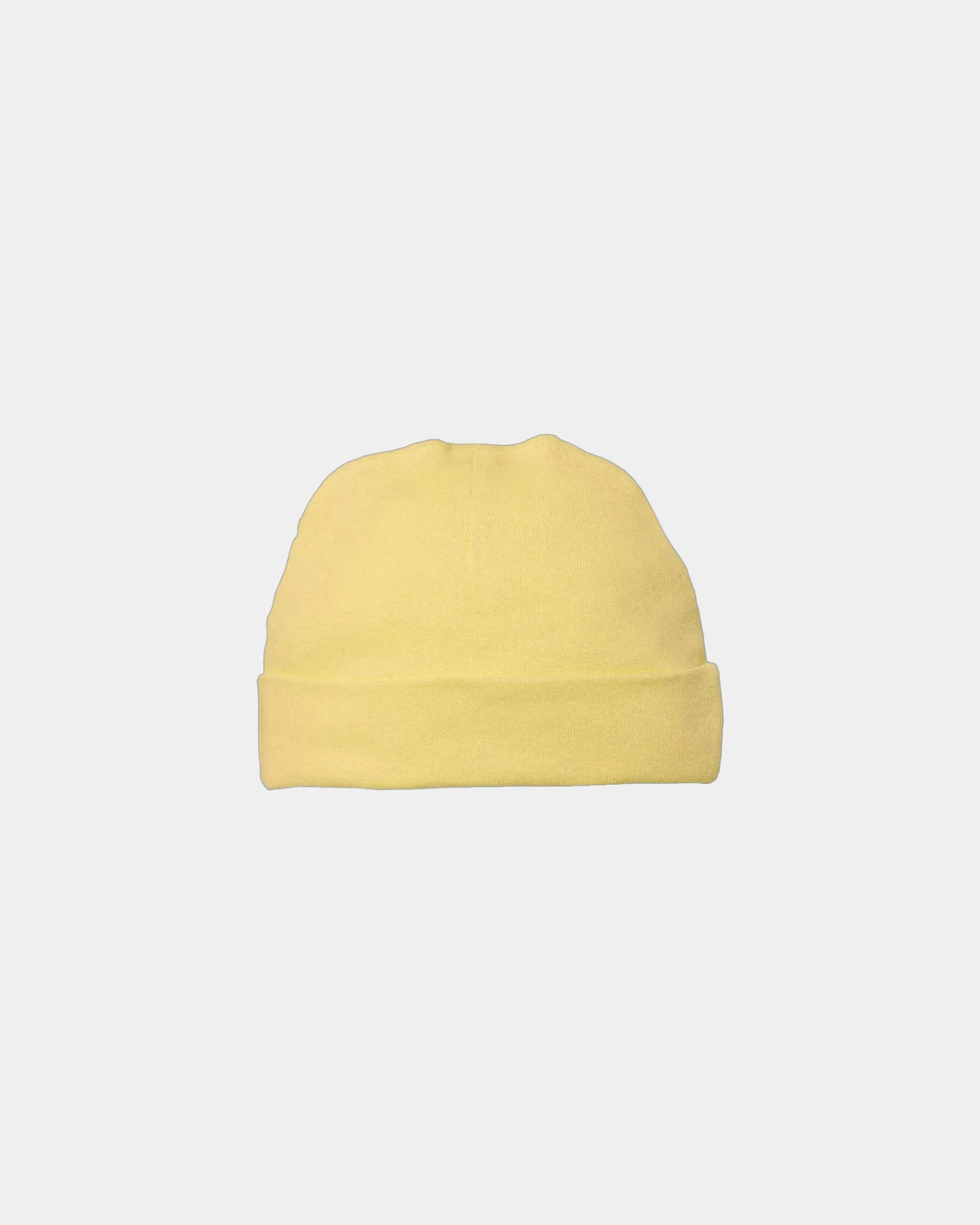 Custom infant baby rib beanie in ring-spun cotton - Butter