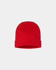 Custom infant baby rib beanie in ring-spun cotton - Red