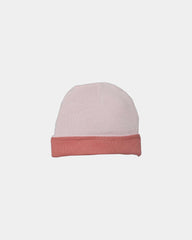 Custom infant baby rib beanie in ring-spun cotton - Ballerina/ Mauvelous