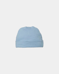 Custom infant baby rib beanie in ring-spun cotton - Light Blue