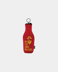 Custom neoprene zip-up bottle cooler 12 oz - Red