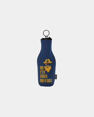 Custom neoprene zip-up bottle cooler 12 oz - Navy
