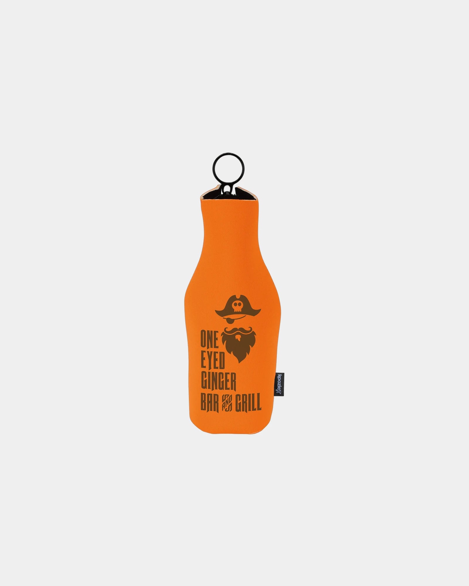 Custom neoprene zip-up bottle cooler 12 oz - Orange