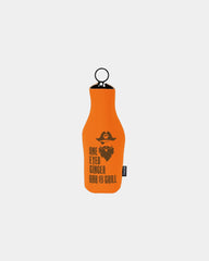 Custom neoprene zip-up bottle cooler 12 oz - Orange