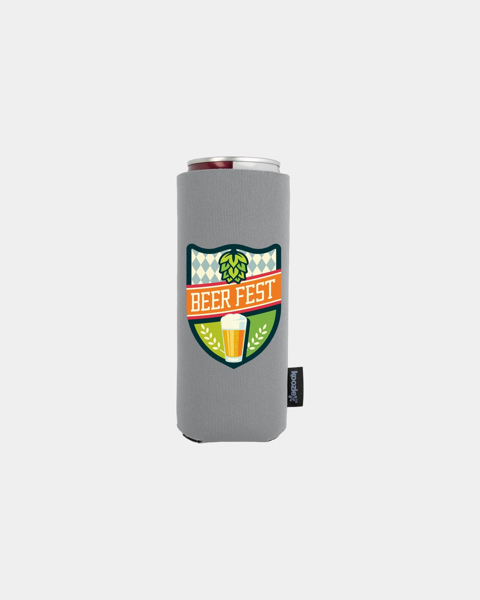 Custom collapsible slim can cooler sleeve - Gray