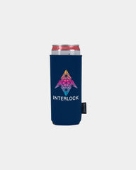 Custom magnetic neoprene slim can cooler - Navy