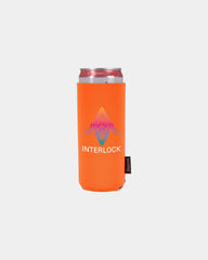 Custom magnetic neoprene slim can cooler - Electric Orange