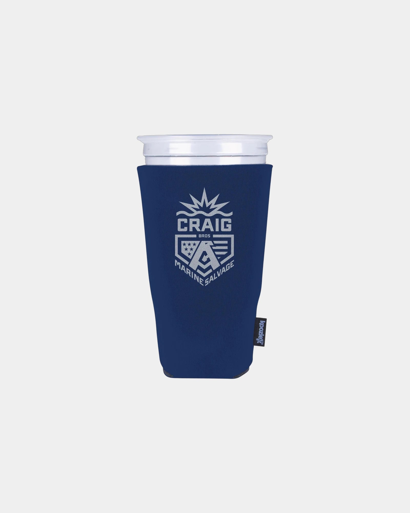 Custom polyester tall cup cooler sleeve for 32 oz cups - Navy