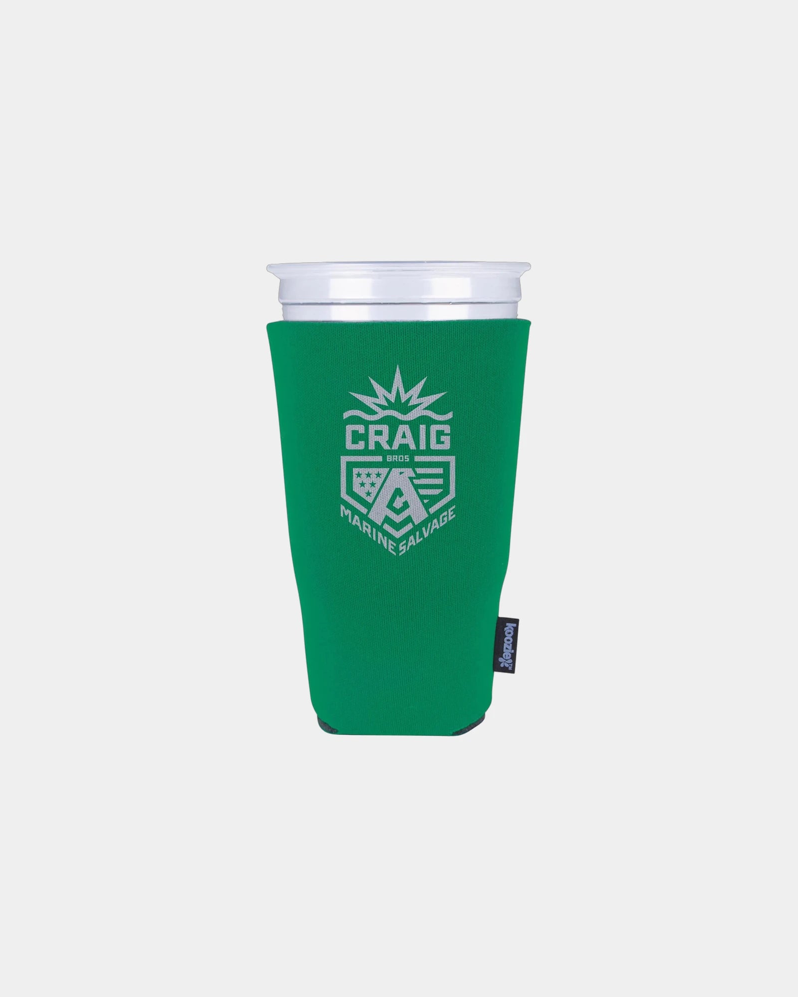 Custom polyester tall cup cooler sleeve for 32 oz cups - Green