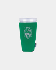 Custom polyester tall cup cooler sleeve for 32 oz cups - Green