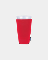 Custom polyester tall cup cooler sleeve for 32 oz cups - Red