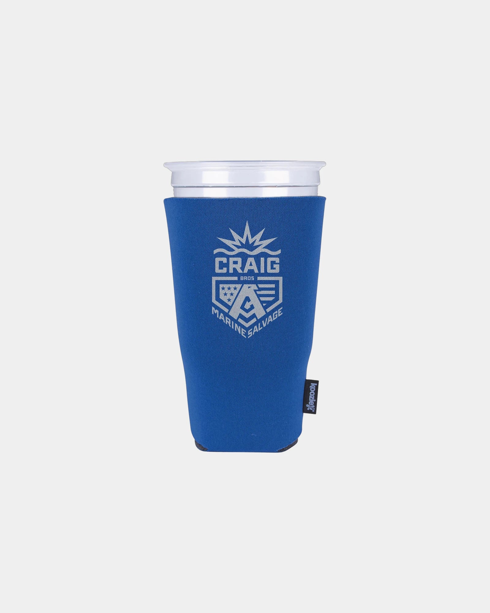 Custom polyester tall cup cooler sleeve for 32 oz cups - Royal