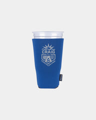 Custom polyester tall cup cooler sleeve for 32 oz cups - Royal