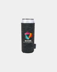 Custom heathered slim can cooler for 12 oz cans - Black