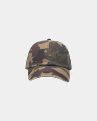 Custom low-profile six-panel cotton Clean Up cap - Camo Green
