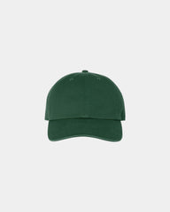 Custom low-profile six-panel cotton Clean Up cap - Dark Green