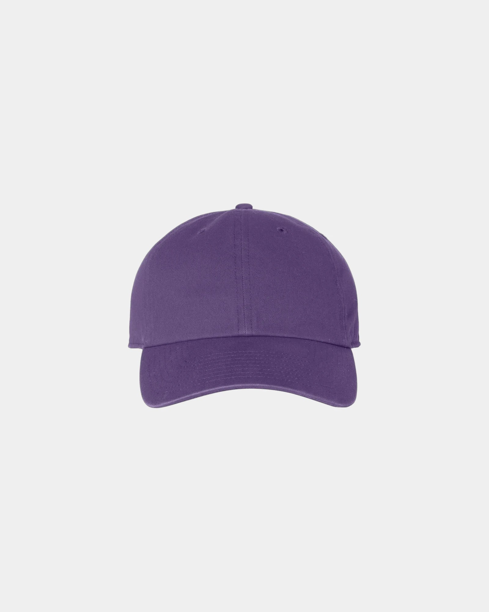 Custom low-profile six-panel cotton Clean Up cap - Purple