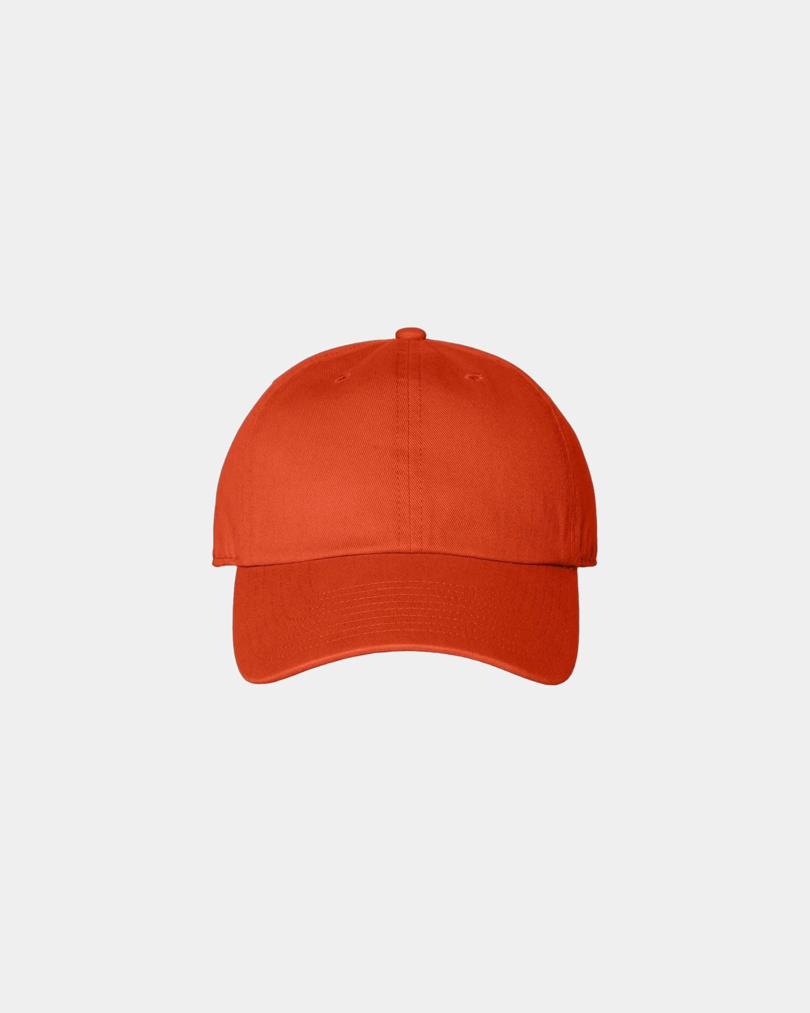 Custom low-profile six-panel cotton Clean Up cap - Orange