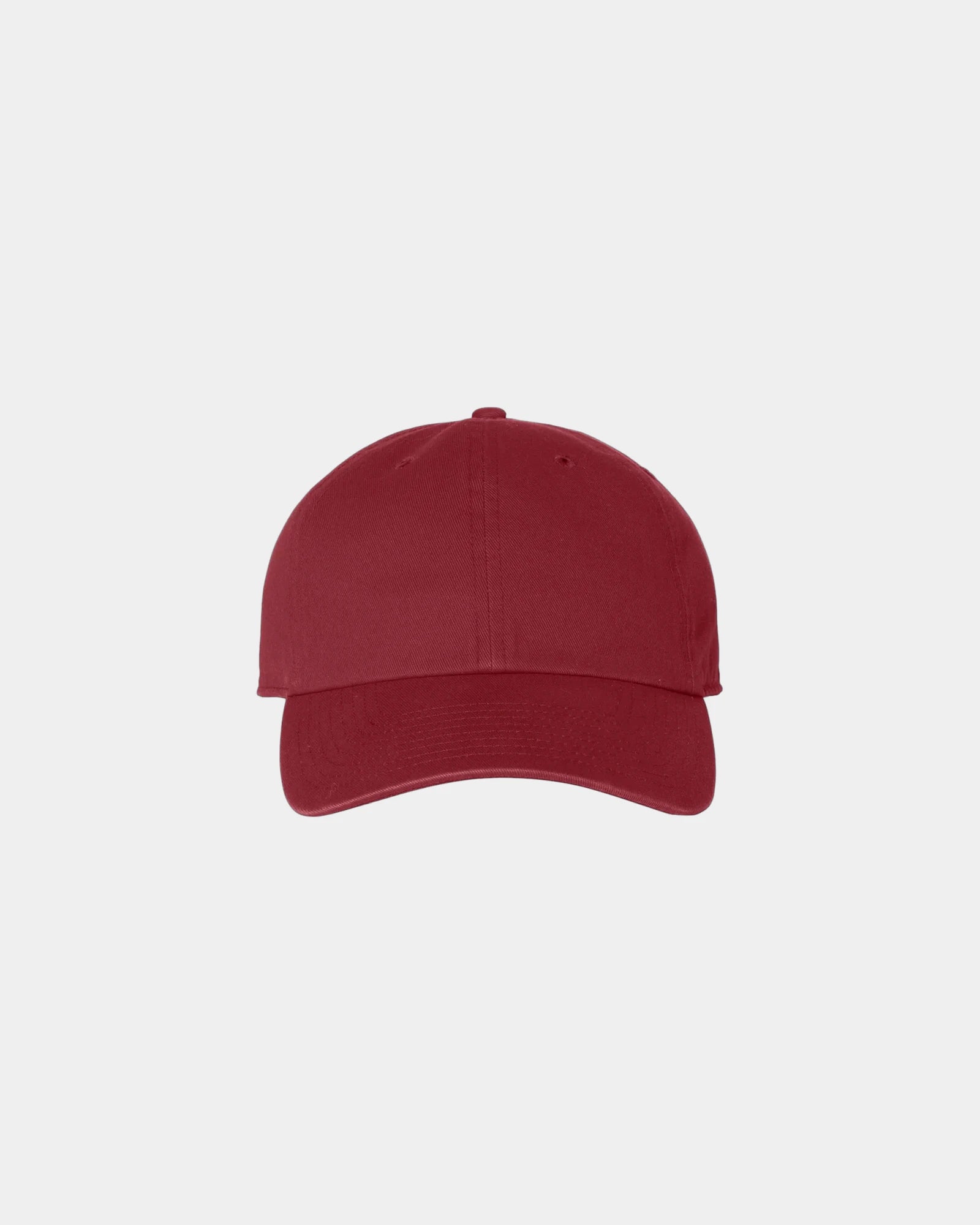 Custom low-profile six-panel cotton Clean Up cap - Cardinal