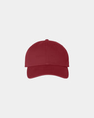 Custom low-profile six-panel cotton Clean Up cap - Cardinal