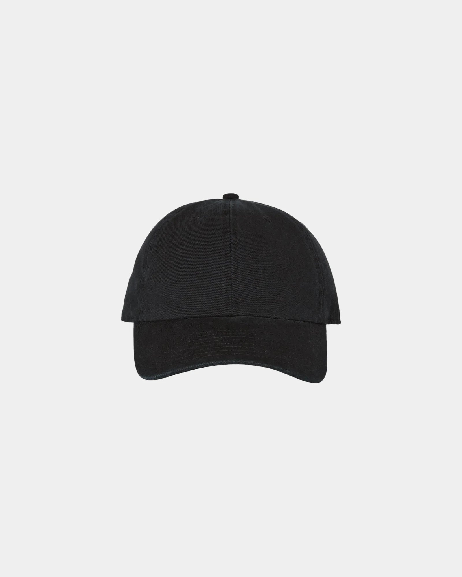 Custom low-profile six-panel cotton Clean Up cap - Black