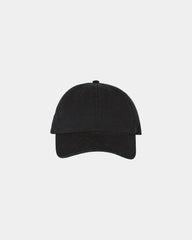 Custom low-profile six-panel cotton Clean Up cap - Black