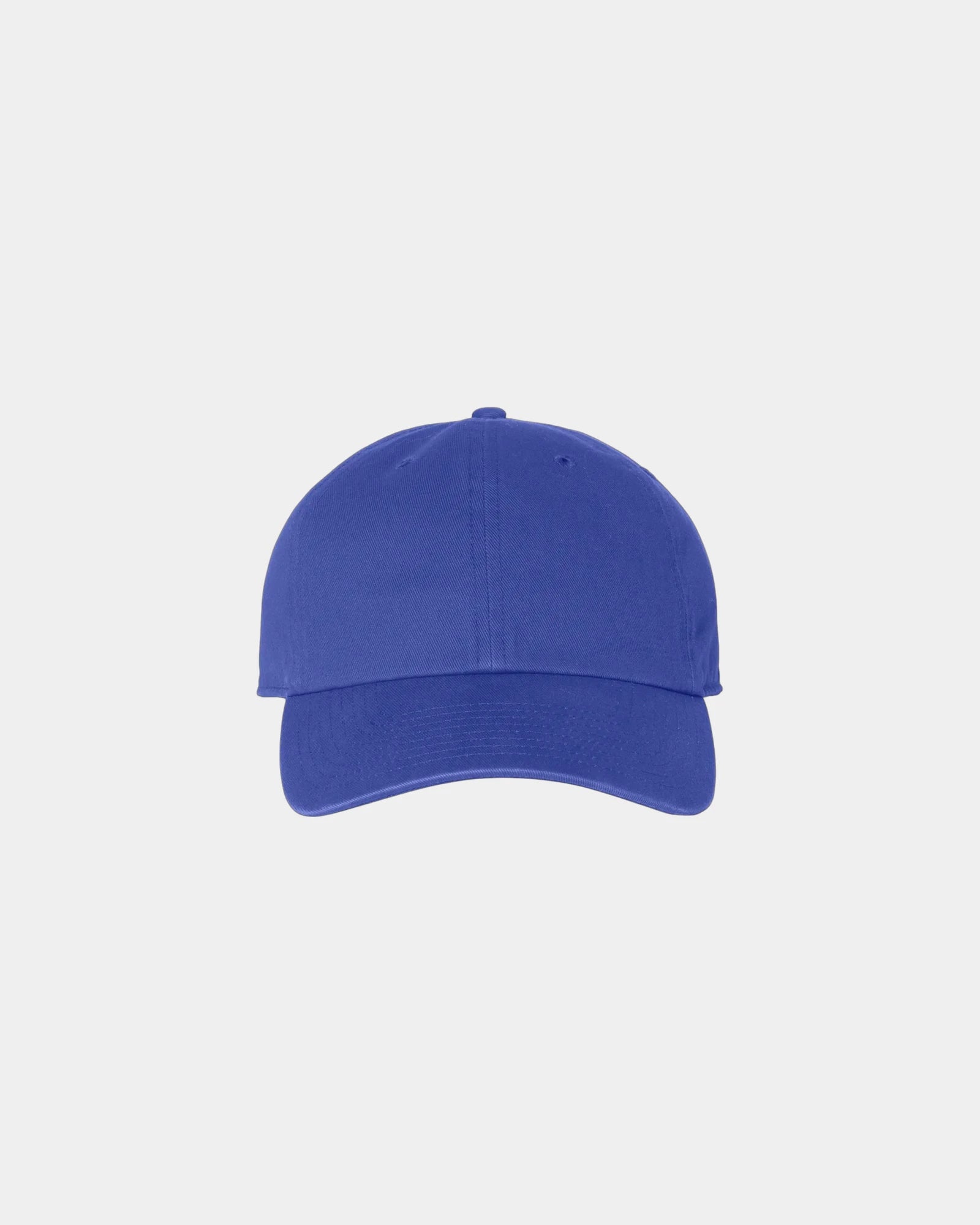 Custom low-profile six-panel cotton Clean Up cap - Royal