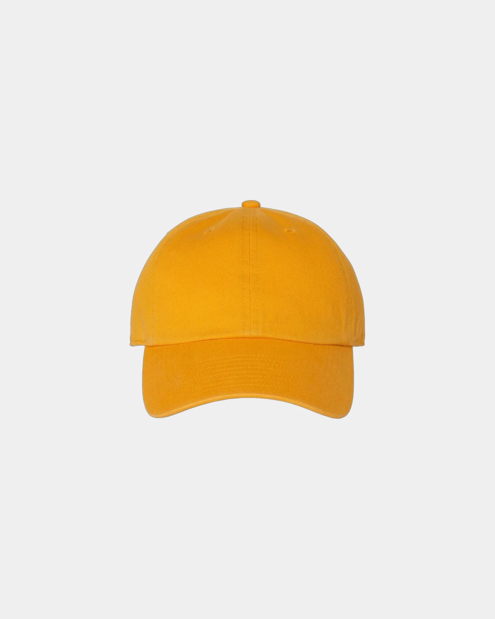 Custom low-profile six-panel cotton Clean Up cap - Gold