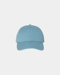 Custom low-profile six-panel cotton Clean Up cap - Columbia Blue