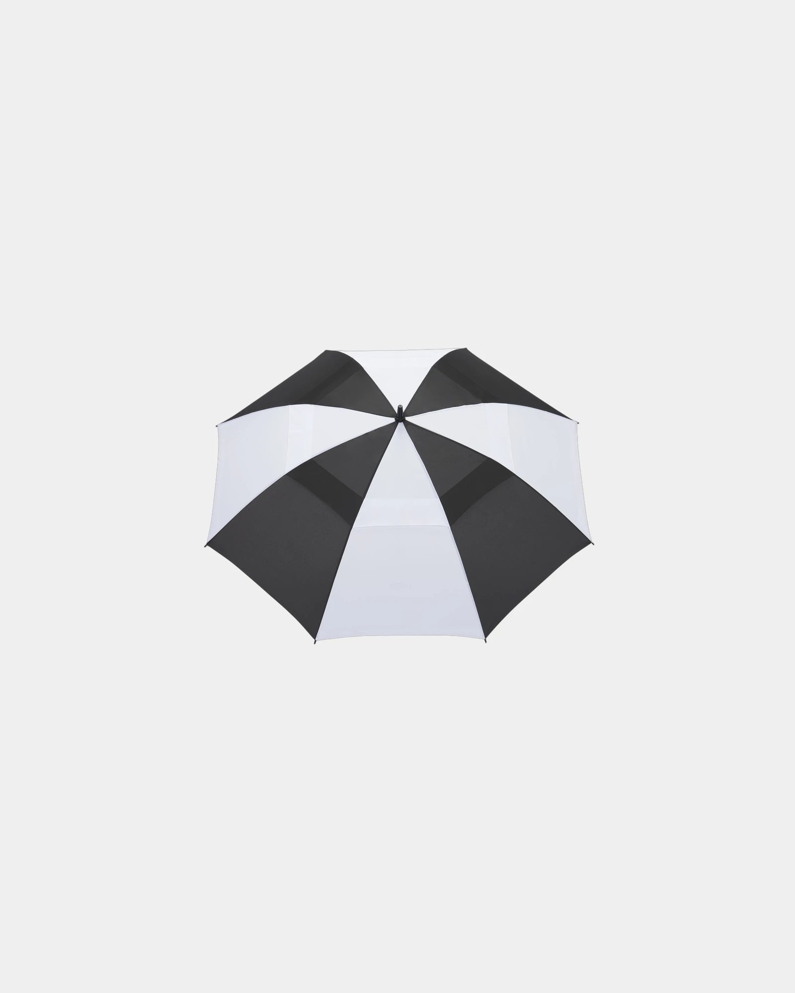 Custom RPET 58" golf umbrella with FSC wood handle - Black/White (Bkw)