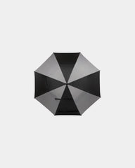 Custom RPET 58" golf umbrella with FSC wood handle - Black/Gray (Bkgy)