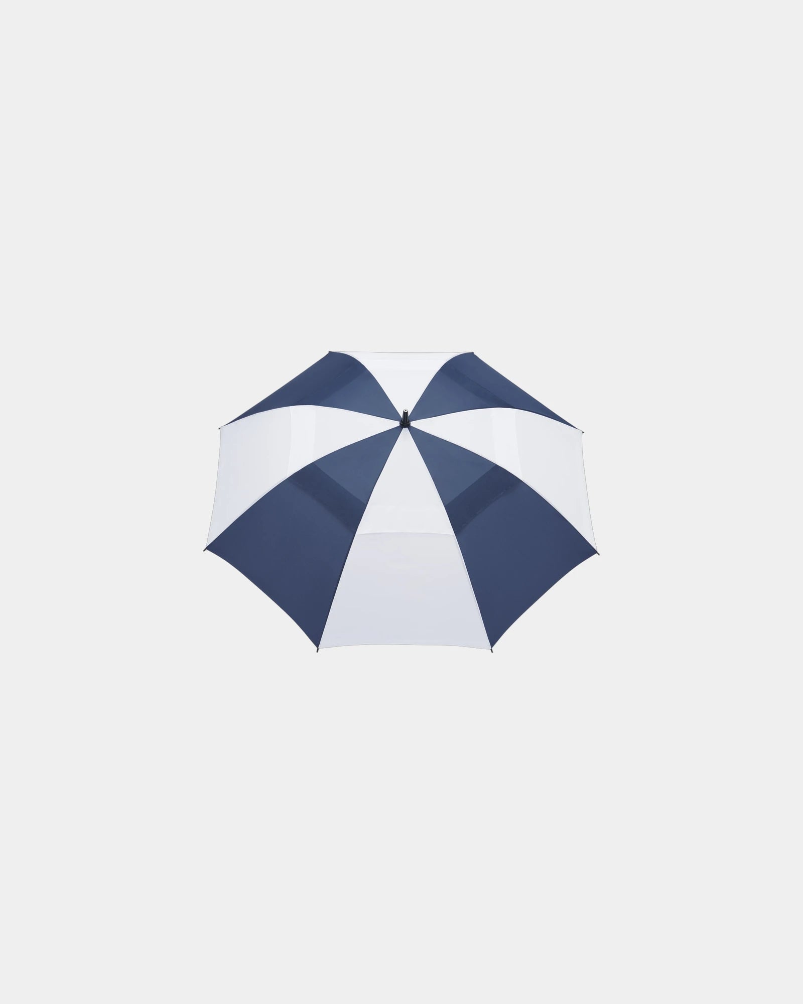 Custom RPET 58" golf umbrella with FSC wood handle - Navy/White