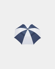 Custom RPET 58" golf umbrella with FSC wood handle - Navy/White