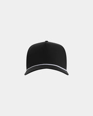 Custom recycled polyester five-panel cap Wrightson - Black/ White