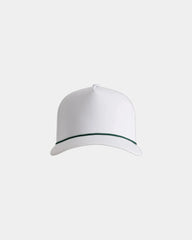 Custom recycled polyester five-panel cap Wrightson - White/ Dark Green