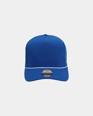 Custom recycled polyester five-panel cap Wrightson - Royal/ White