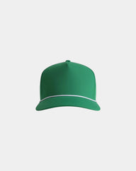 Custom recycled polyester five-panel cap Wrightson - Grass Green/ White