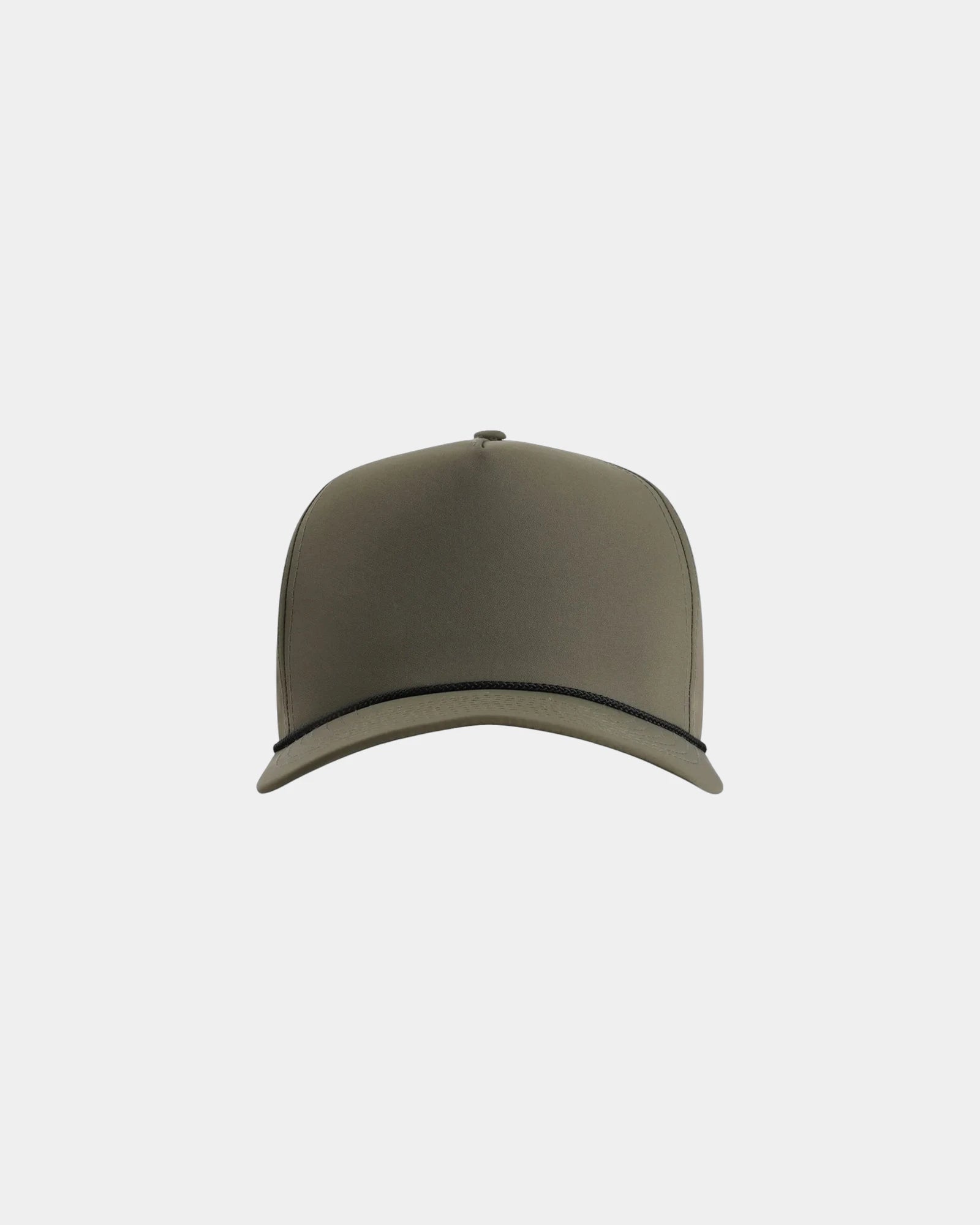Custom recycled polyester five-panel cap Wrightson - Olive Green/ Black